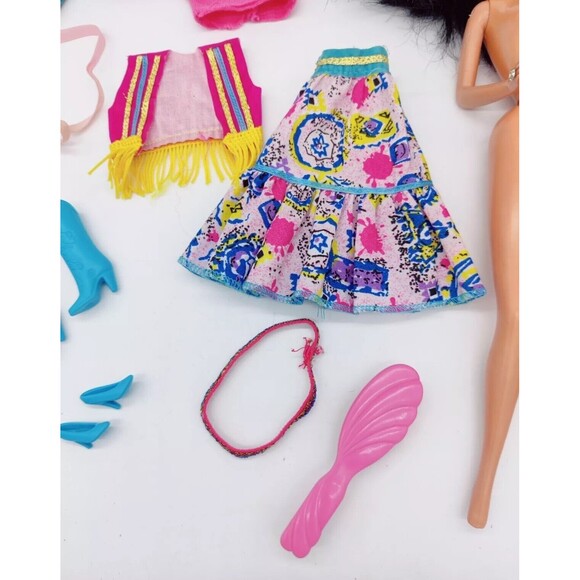 Vintage 1989 Western Fun Barbie Nia Incomplete Outfit + Western Fun Outfit #9951 - Picture 13 of 16